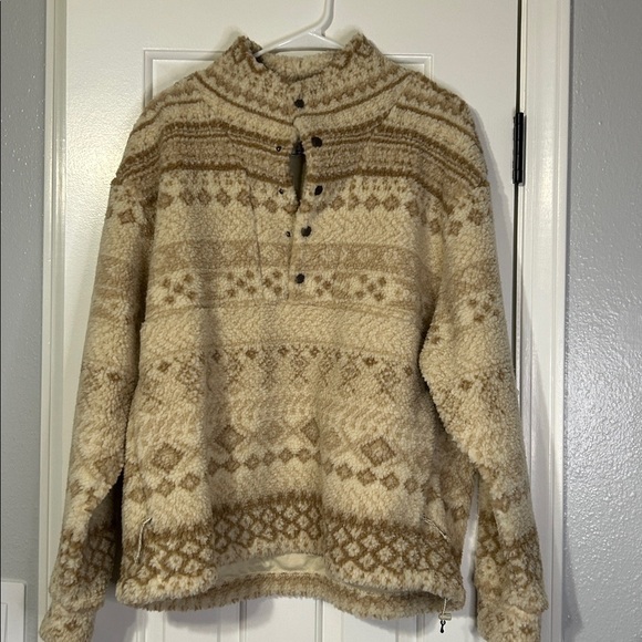 Alpine Design Cream and Brown Varsity Jacket - Picture 5 of 7